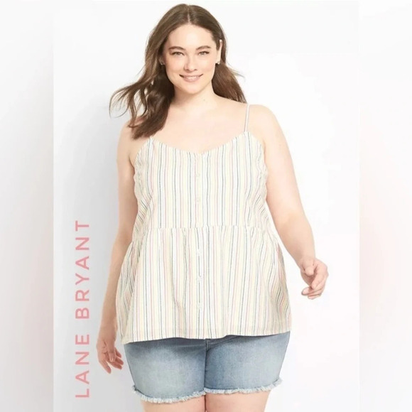 Lane Bryant Tops - Lane Bryant Striped Tank Top - Multicolor